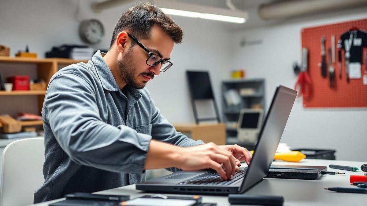 Passos para Consertar a Bateria do Notebook